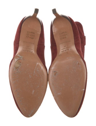 BA&SH Suede Embroidered Accent Western Boots