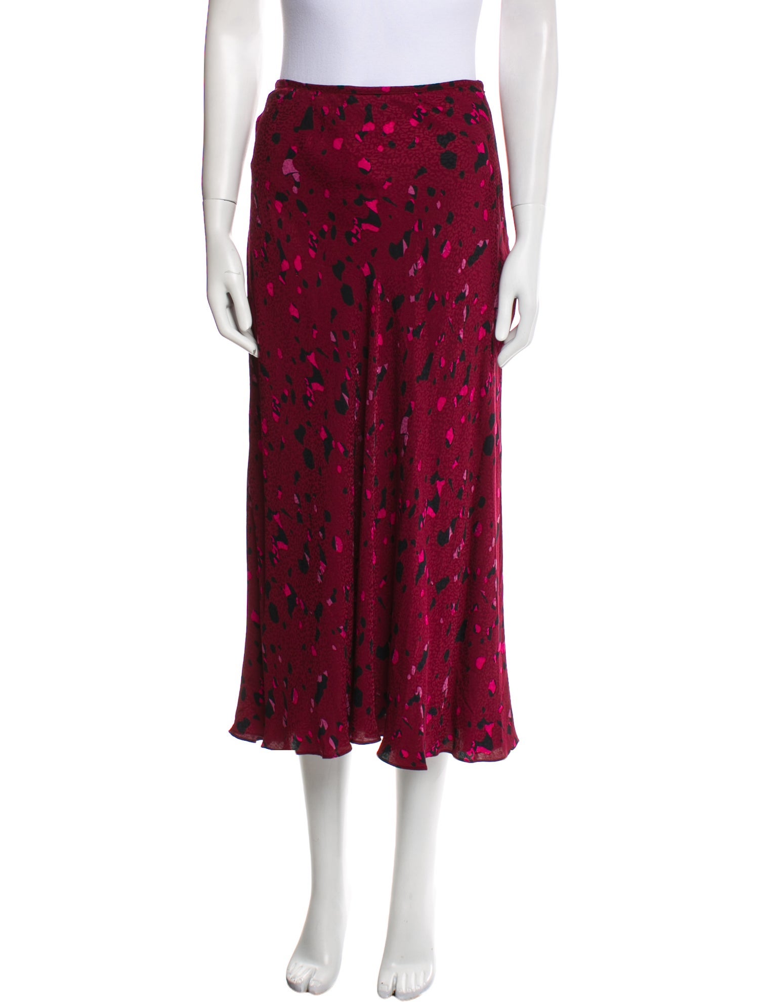 BA&SH Printed Midi Length Skirt