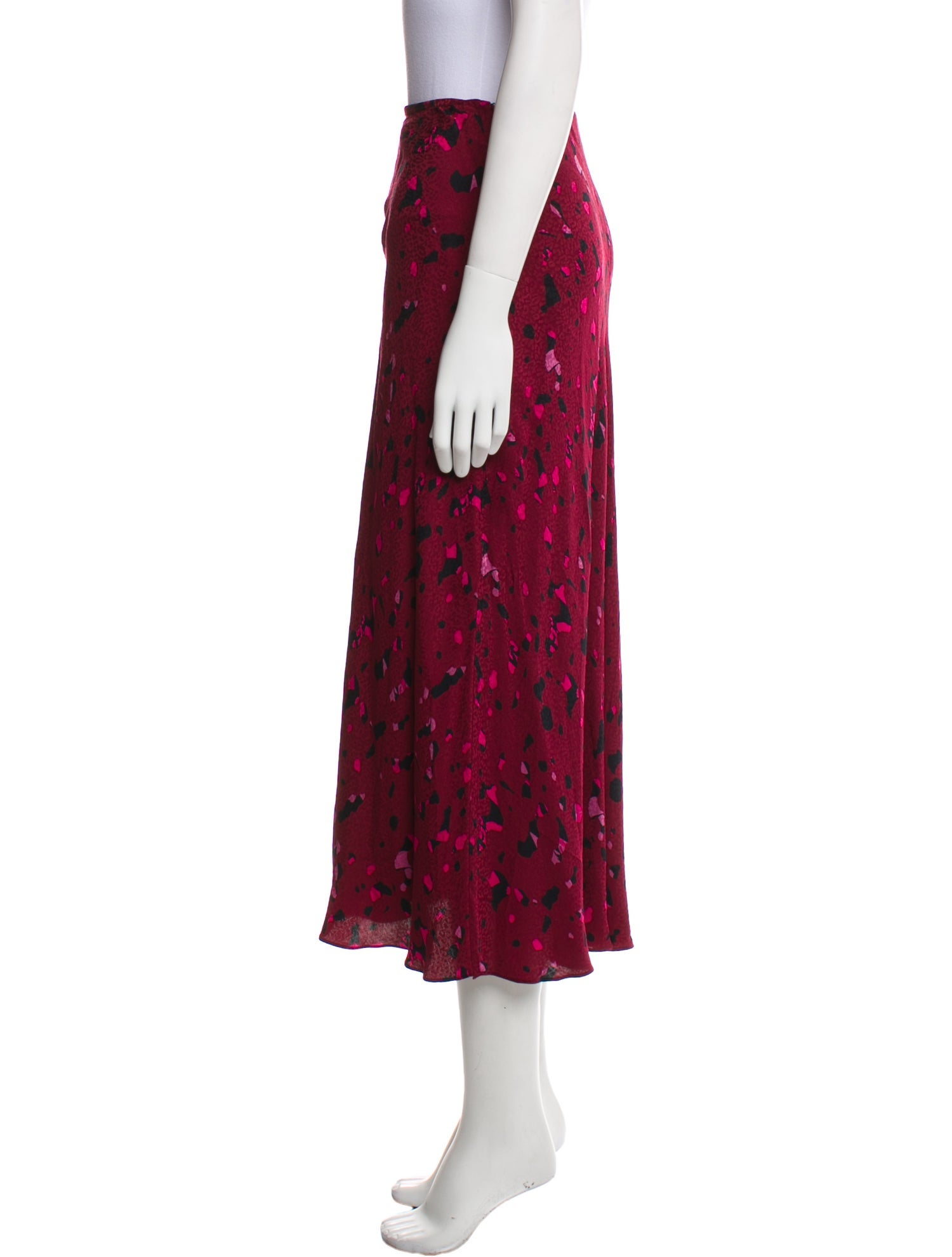 BA&SH Printed Midi Length Skirt