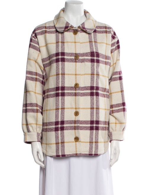 BA&SH Wool Plaid Print Jacket