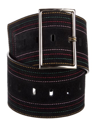 BA&SH Wide Leather Waist Belt