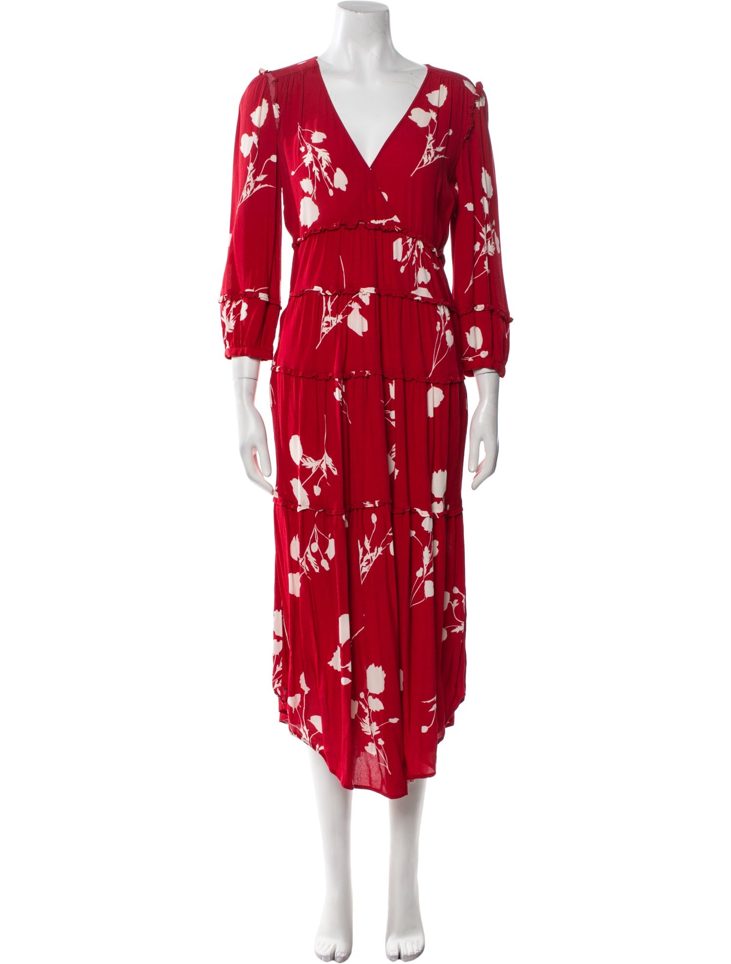 BA&SH Floral Print Long Dress