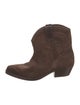 BA&SH Suede Embroidered Accent Western Boots