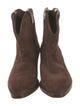 BA&SH Suede Embroidered Accent Western Boots