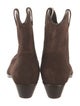 BA&SH Suede Embroidered Accent Western Boots
