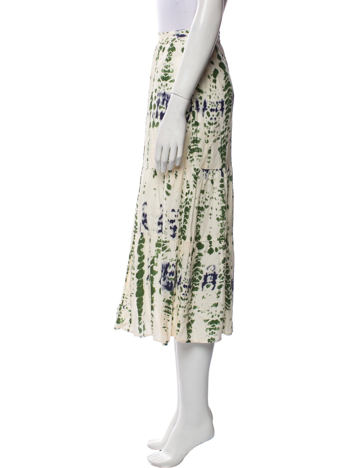 BA&SH Animal Print Midi Length Skirt