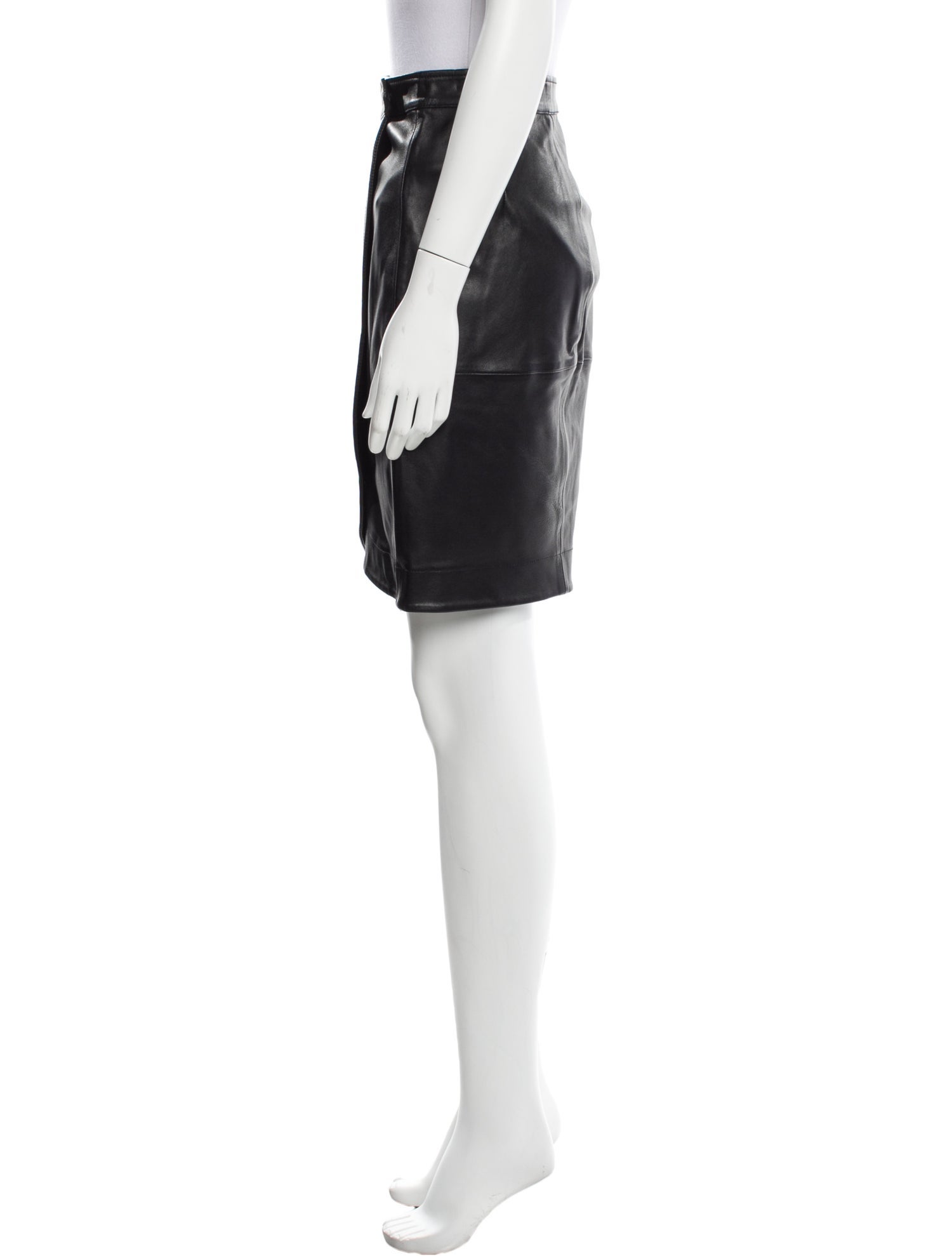 BA&SH Leather Knee-Length Skirt