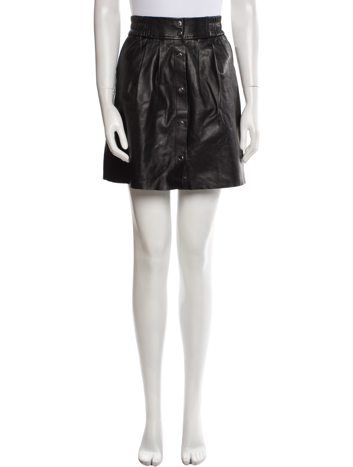 BA&SH Leather Mini Skirt
