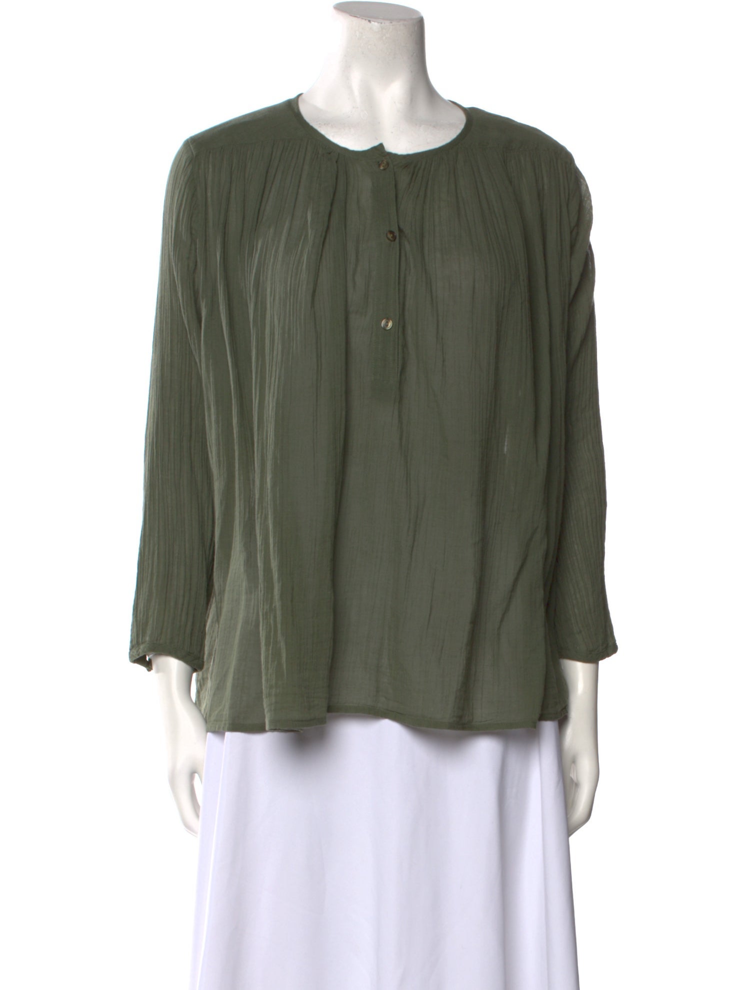 BA&SH Crew Neck Three-Quarter Sleeve Blouse