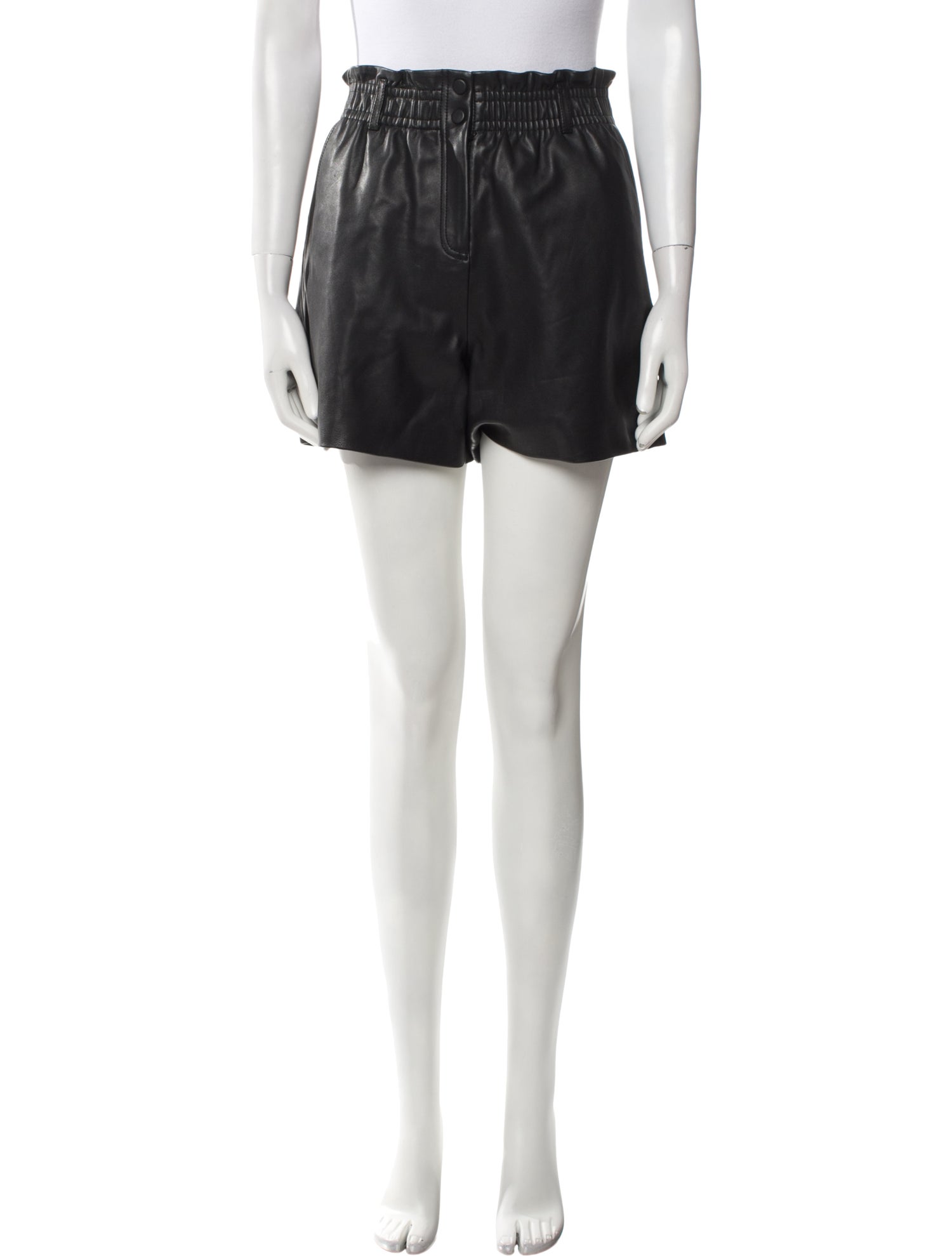 BA&SH Leather Mini Shorts