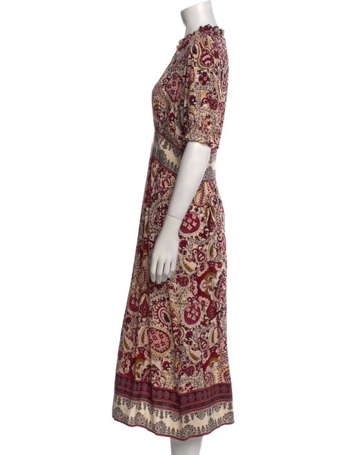 BA&SH Paisley Print Midi Length Dress
