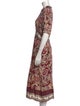 BA&SH Paisley Print Midi Length Dress