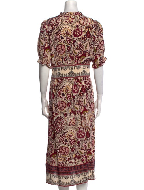 BA&SH Paisley Print Midi Length Dress