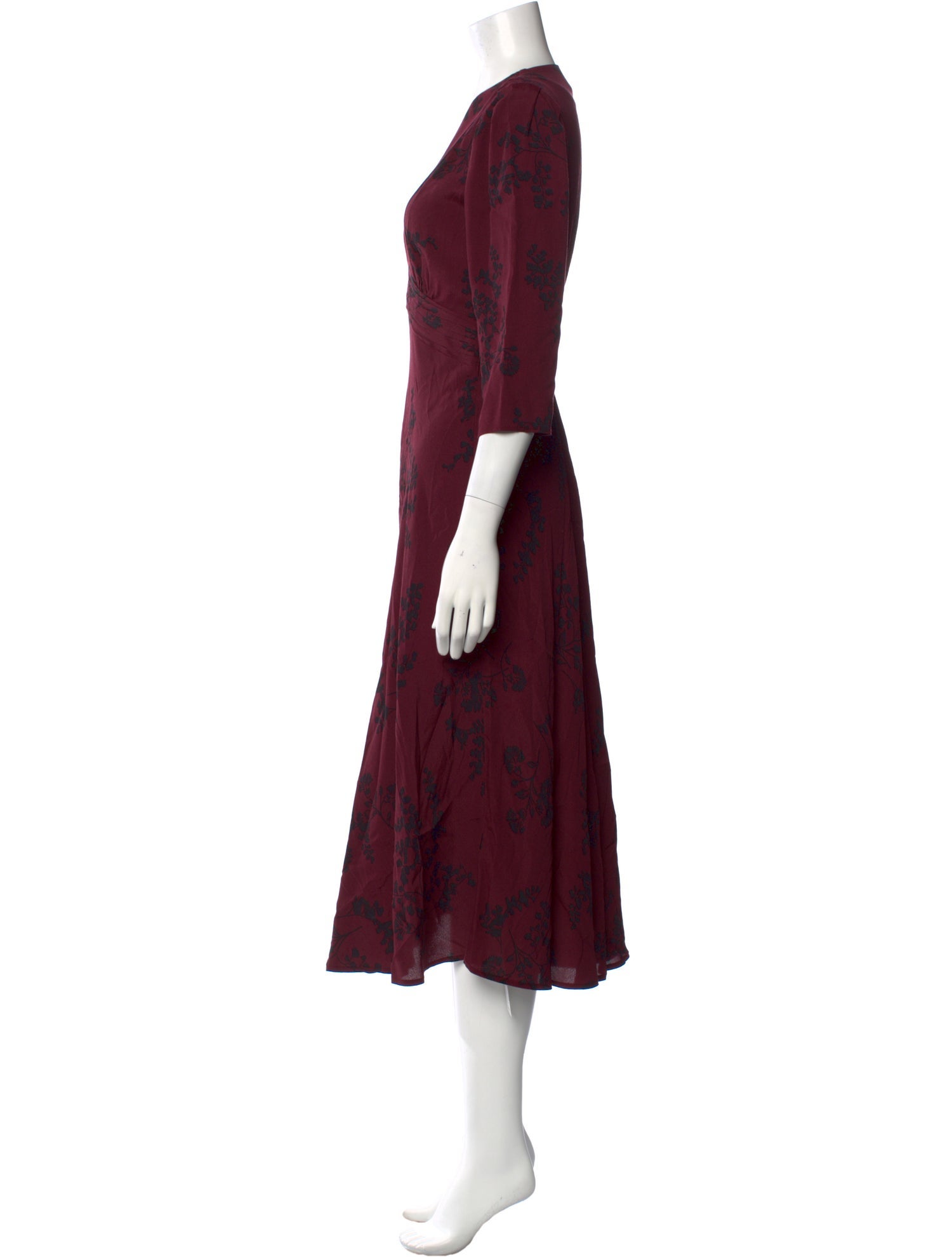 BA&SH Floral Print Long Dress