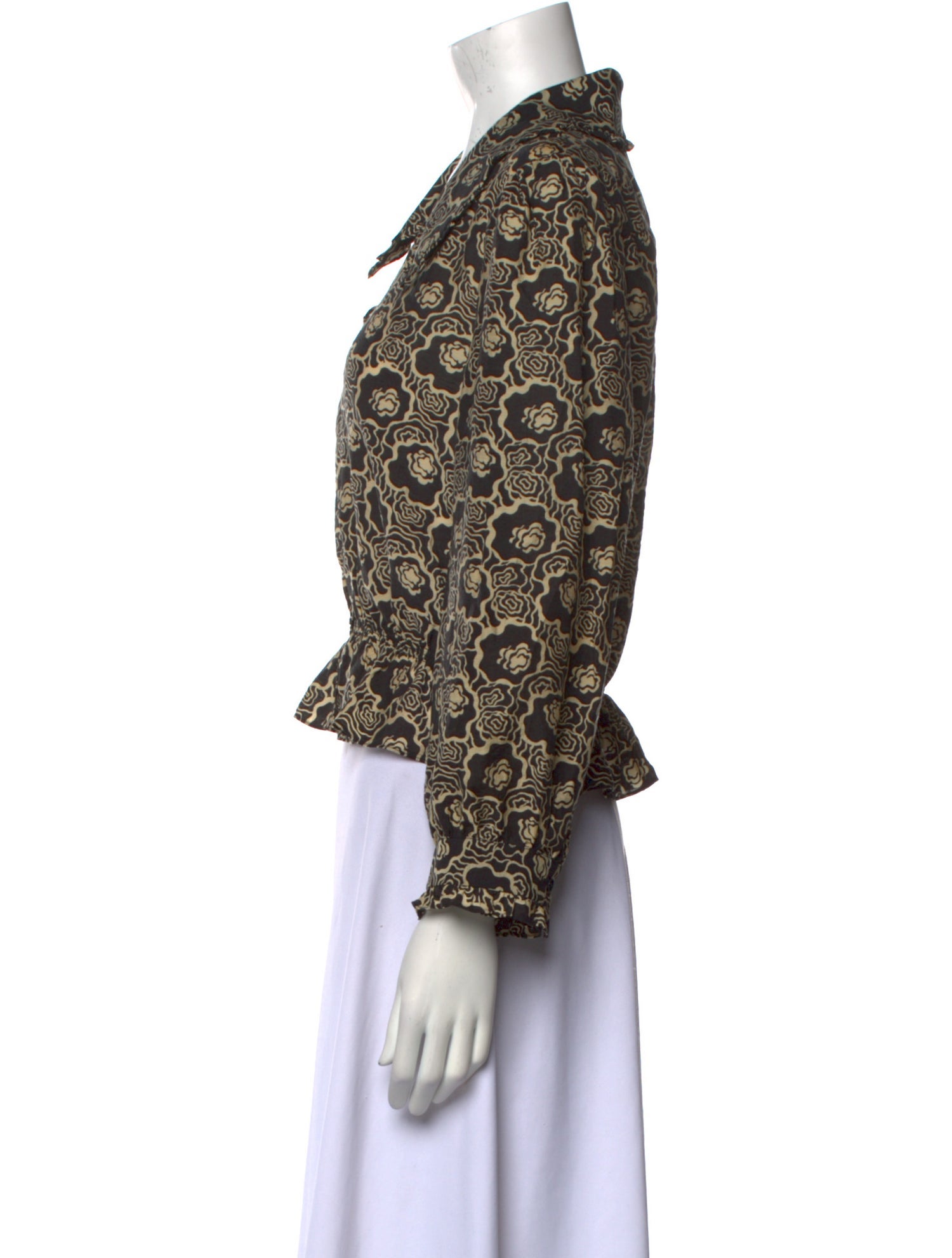 BA&SH Printed Long Sleeve Blouse