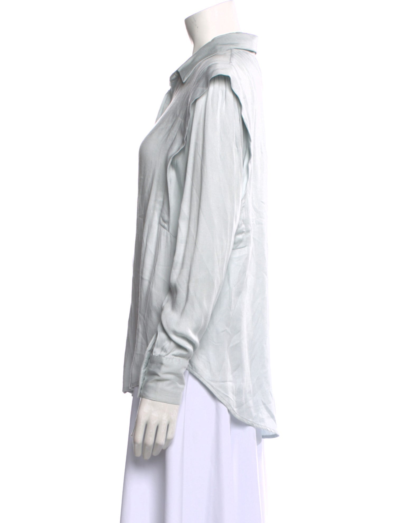 BA&SH Long Sleeve Button-Up Top