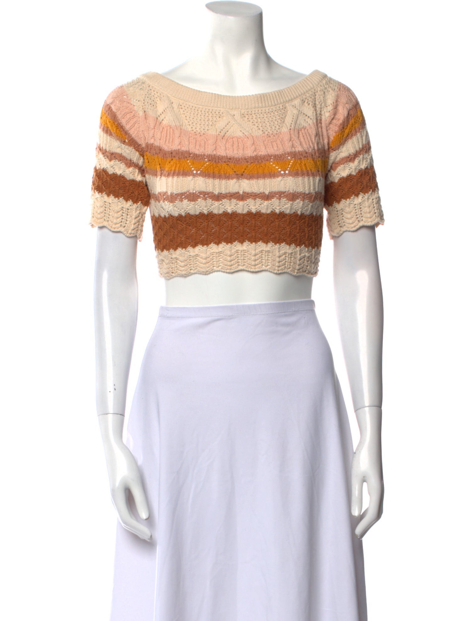 BA&SH Striped Bateau Neckline Sweater