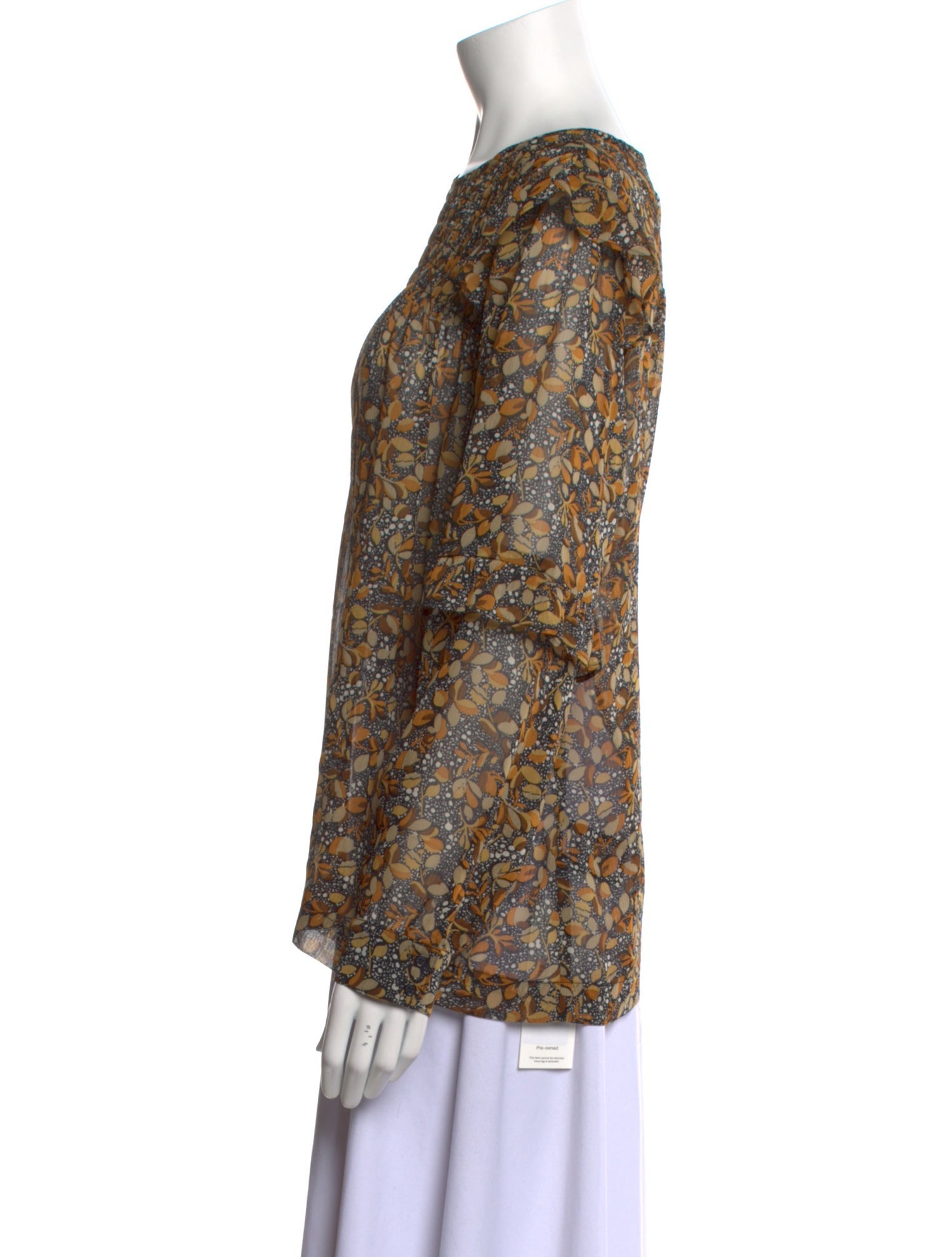 BA&SH Floral Print Crew Neck Blouse