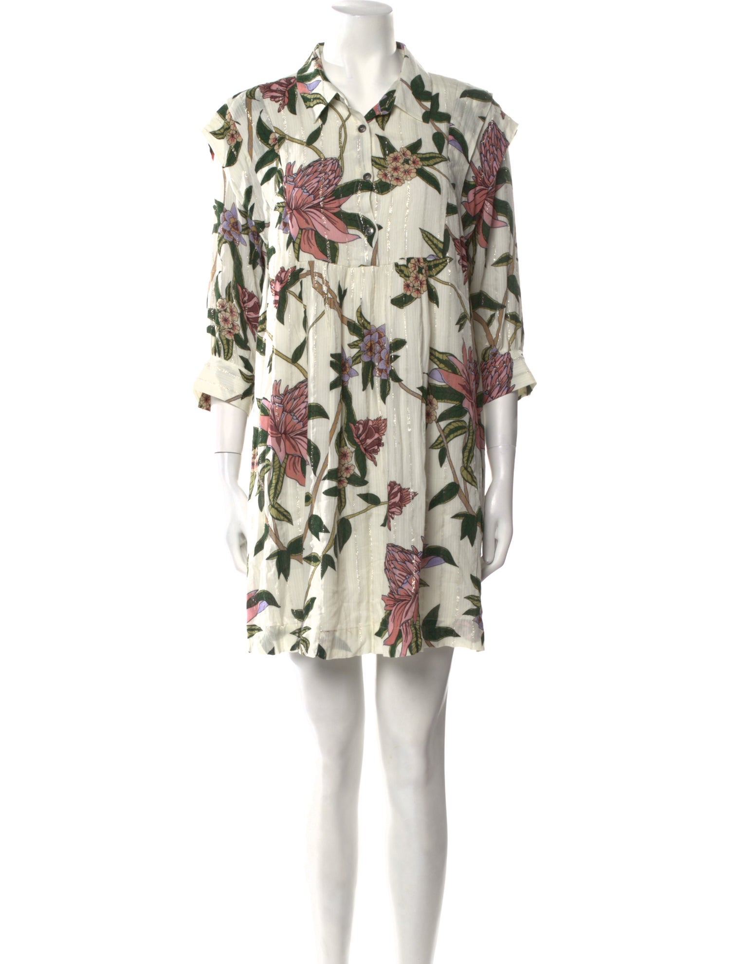 BA&SH Floral Print Mini Dress