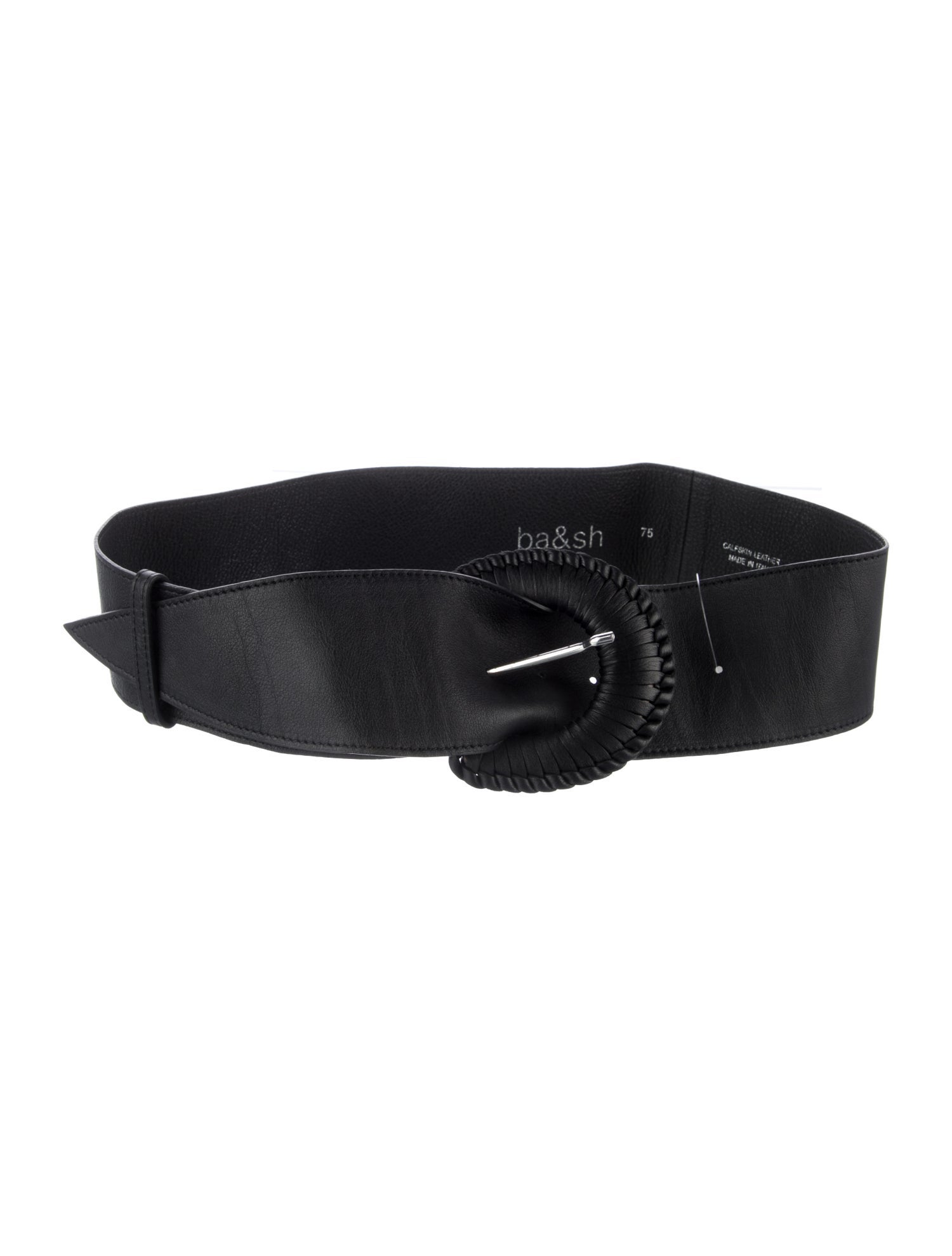 BA&SH Wide Leather Waist Belt