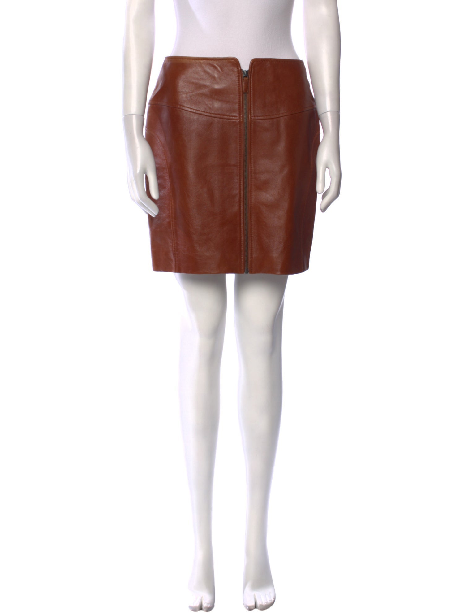 BA&SH Leather Mini Skirt