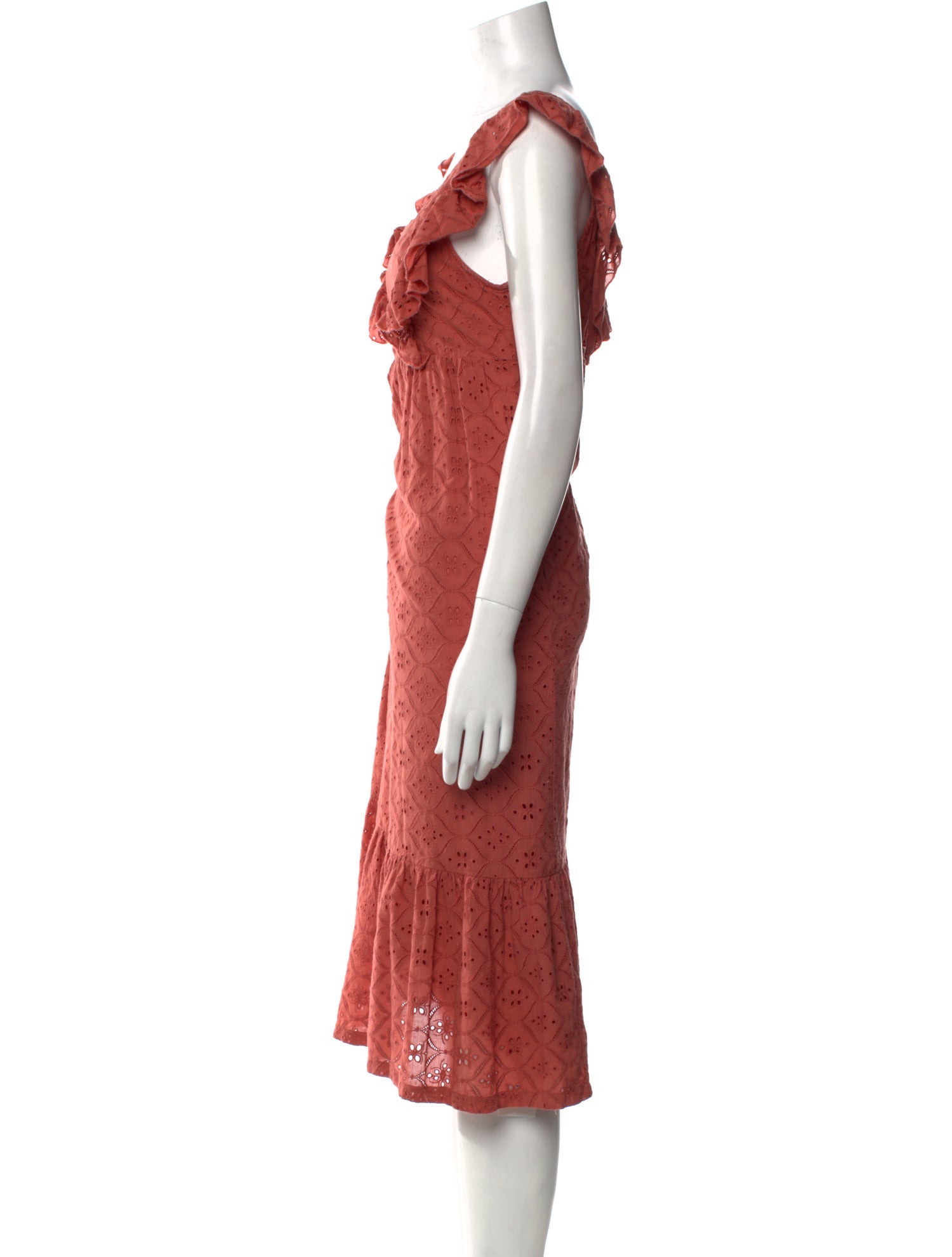 BA&SH Square Neckline Midi Length Dress