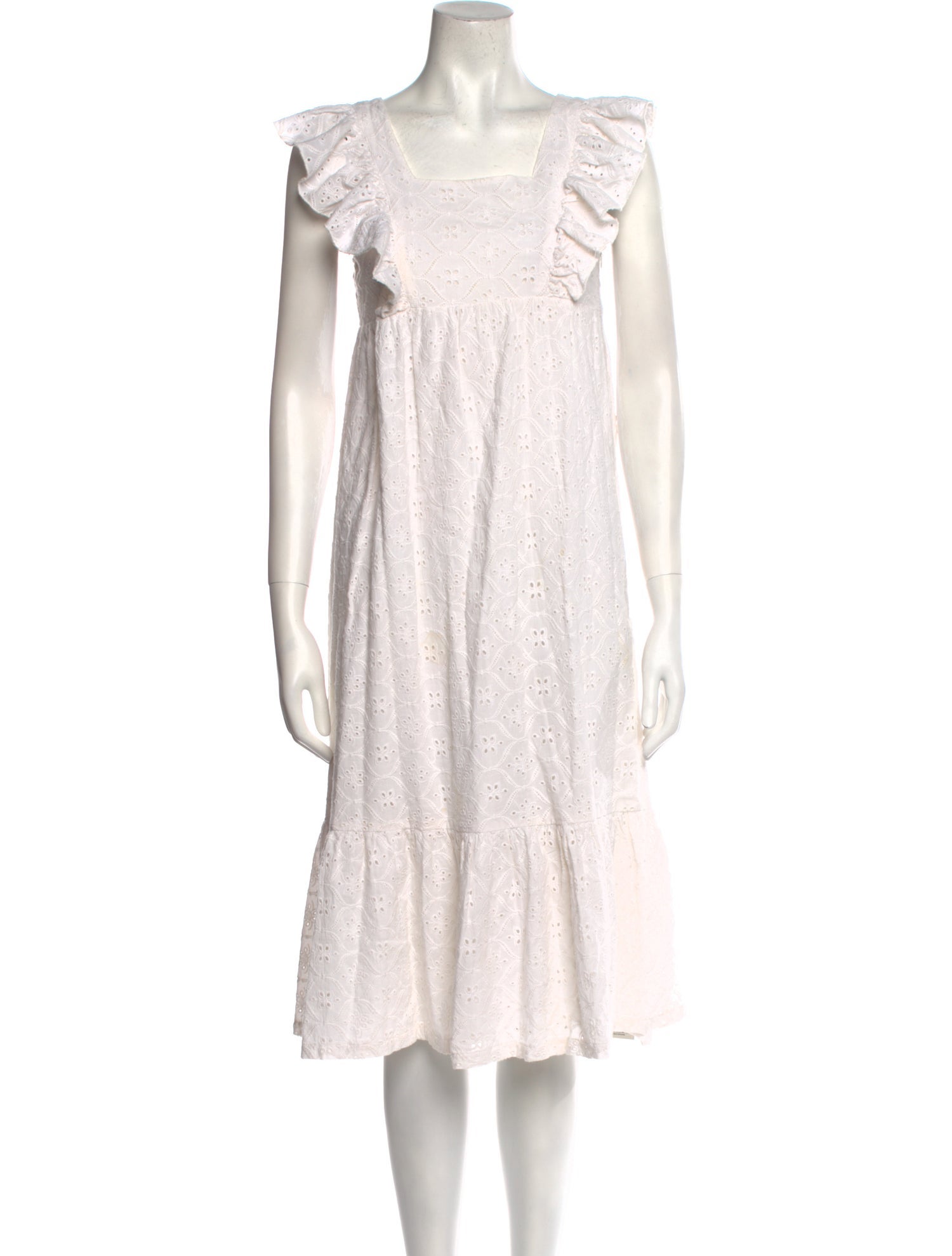 BA&SH Square Neckline Midi Length Dress