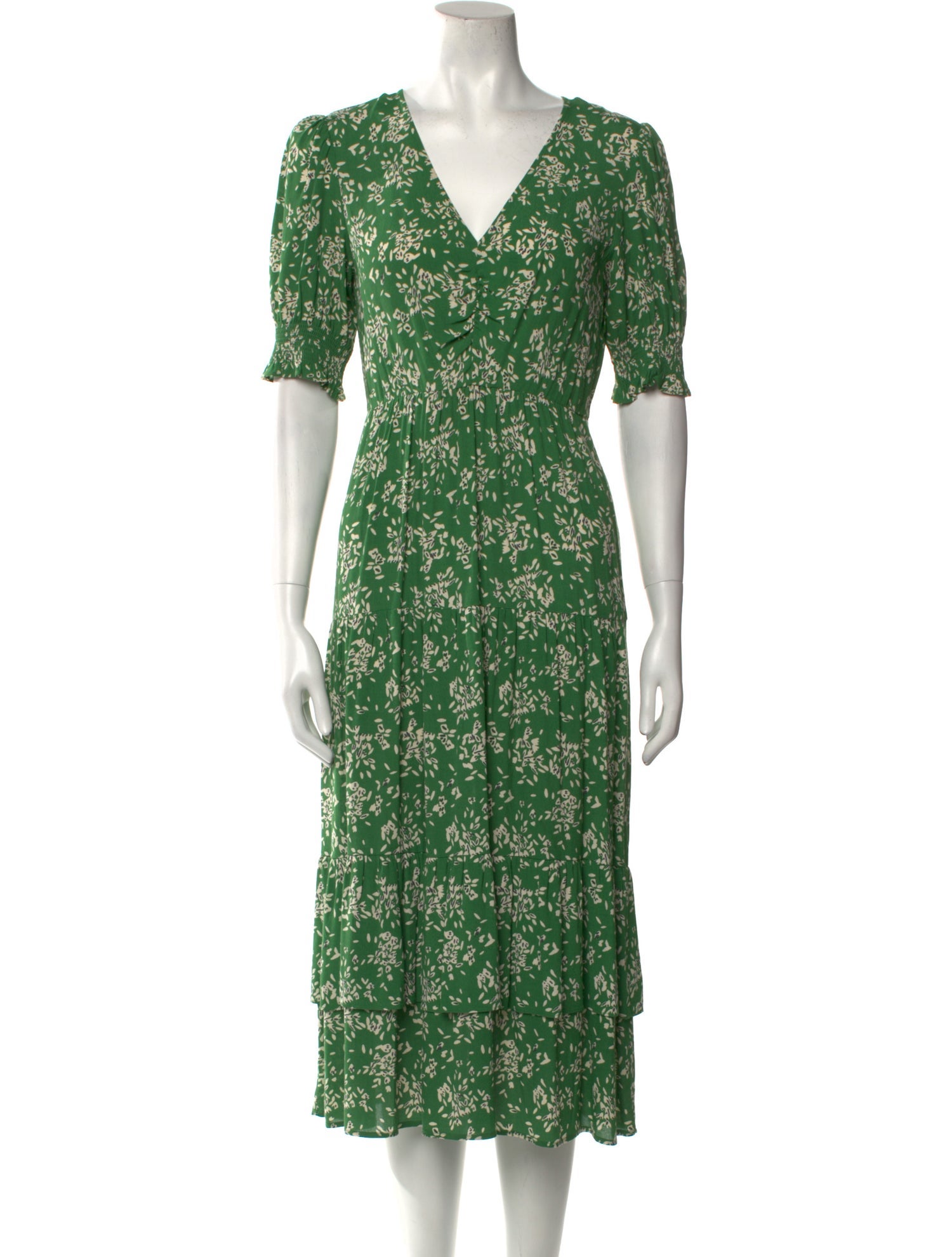 BA&SH Floral Print Long Dress