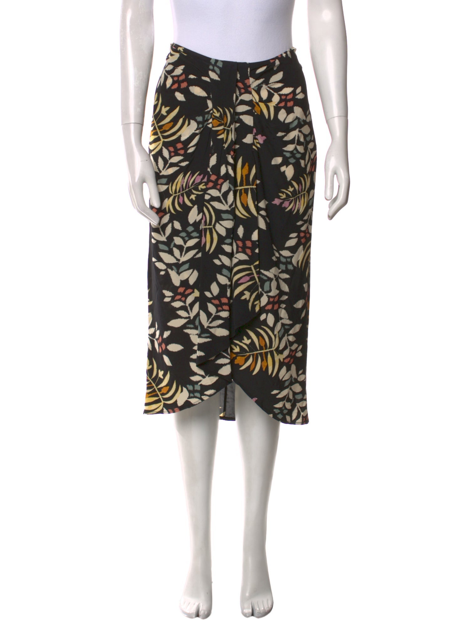 BA&SH Floral Print Midi Length Skirt