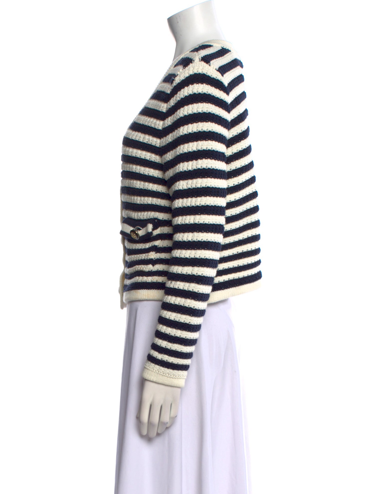 BA&SH Striped V-Neck Sweater