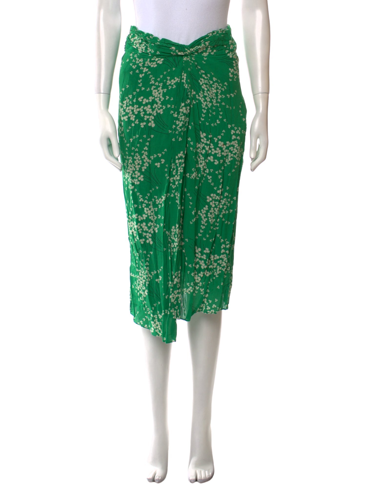 BA&SH Floral Print Midi Length Skirt