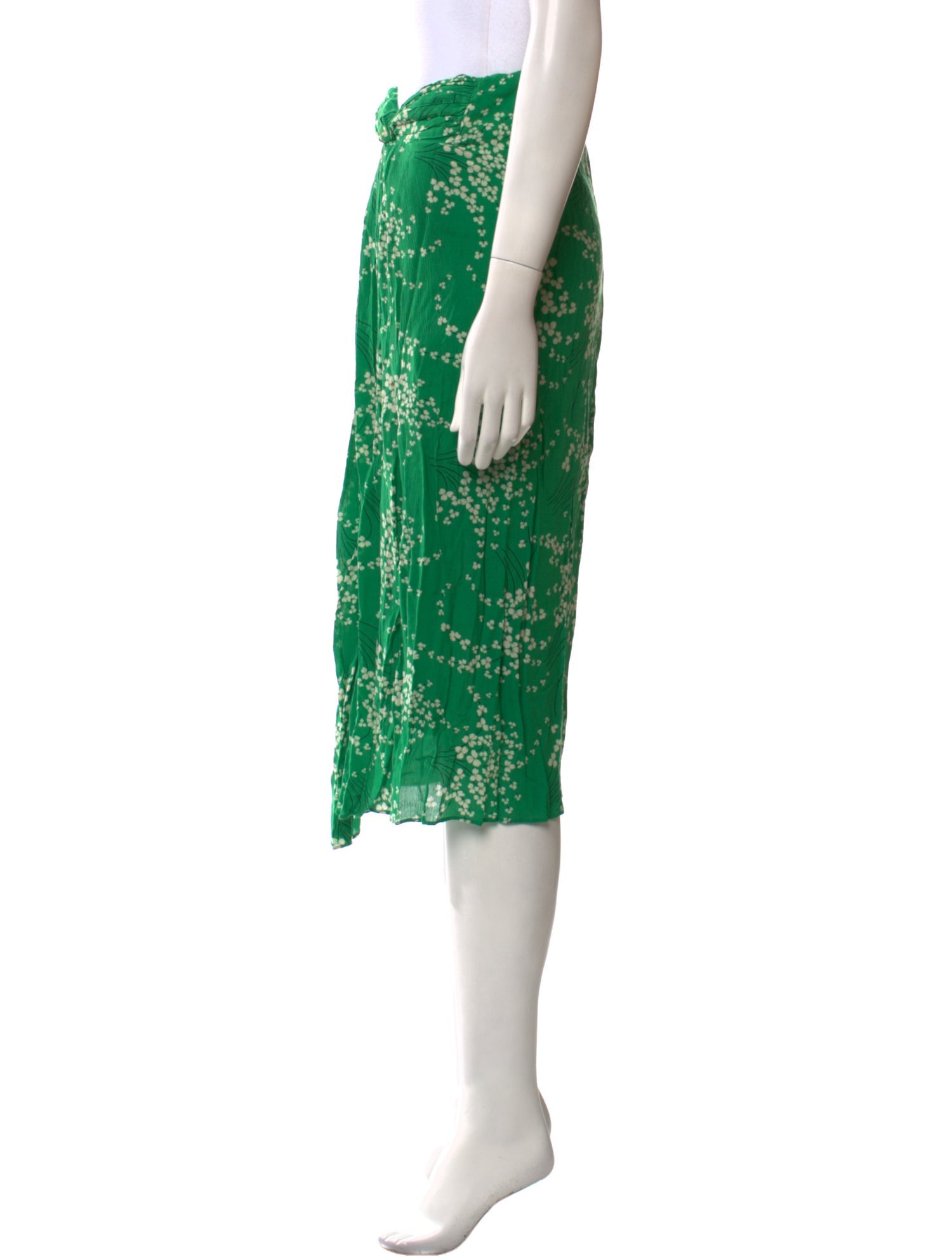 BA&SH Floral Print Midi Length Skirt