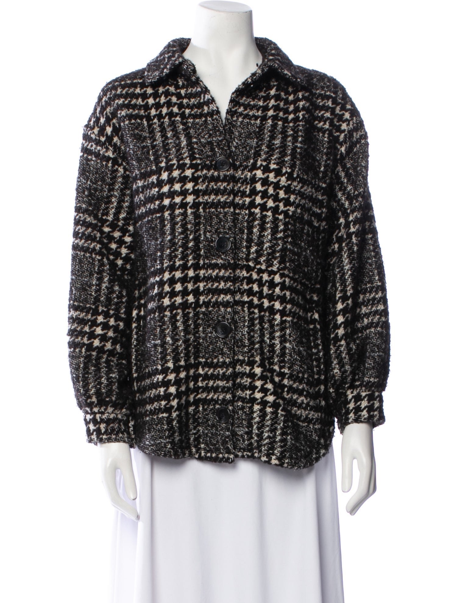 BA&SH Houndstooth Print Jacket