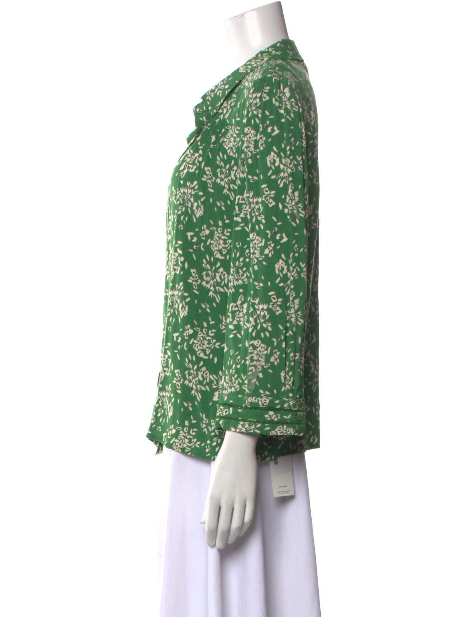 BA&SH Printed Three-Quarter Sleeve Blouse