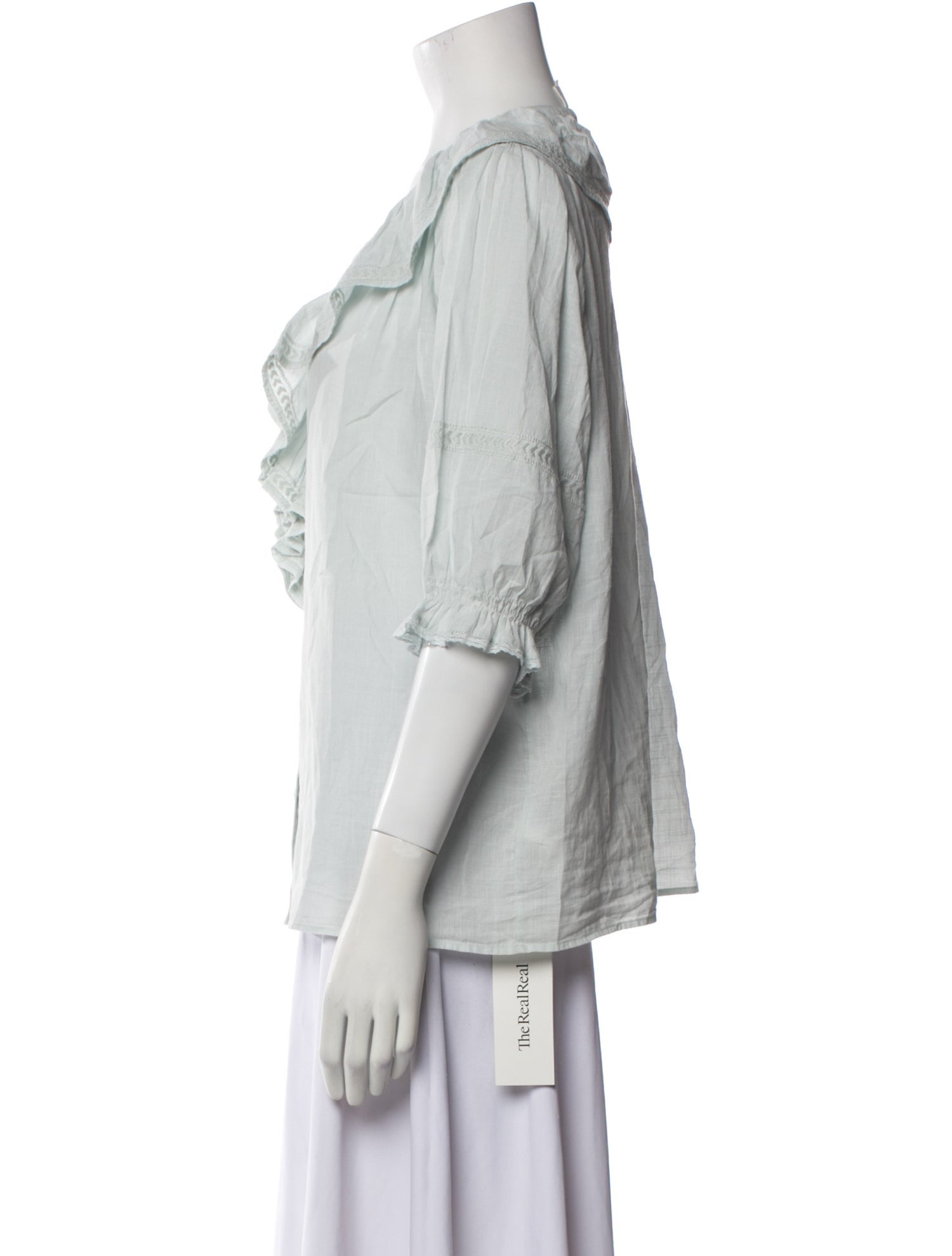 BA&SH V-Neck Three-Quarter Sleeve Blouse