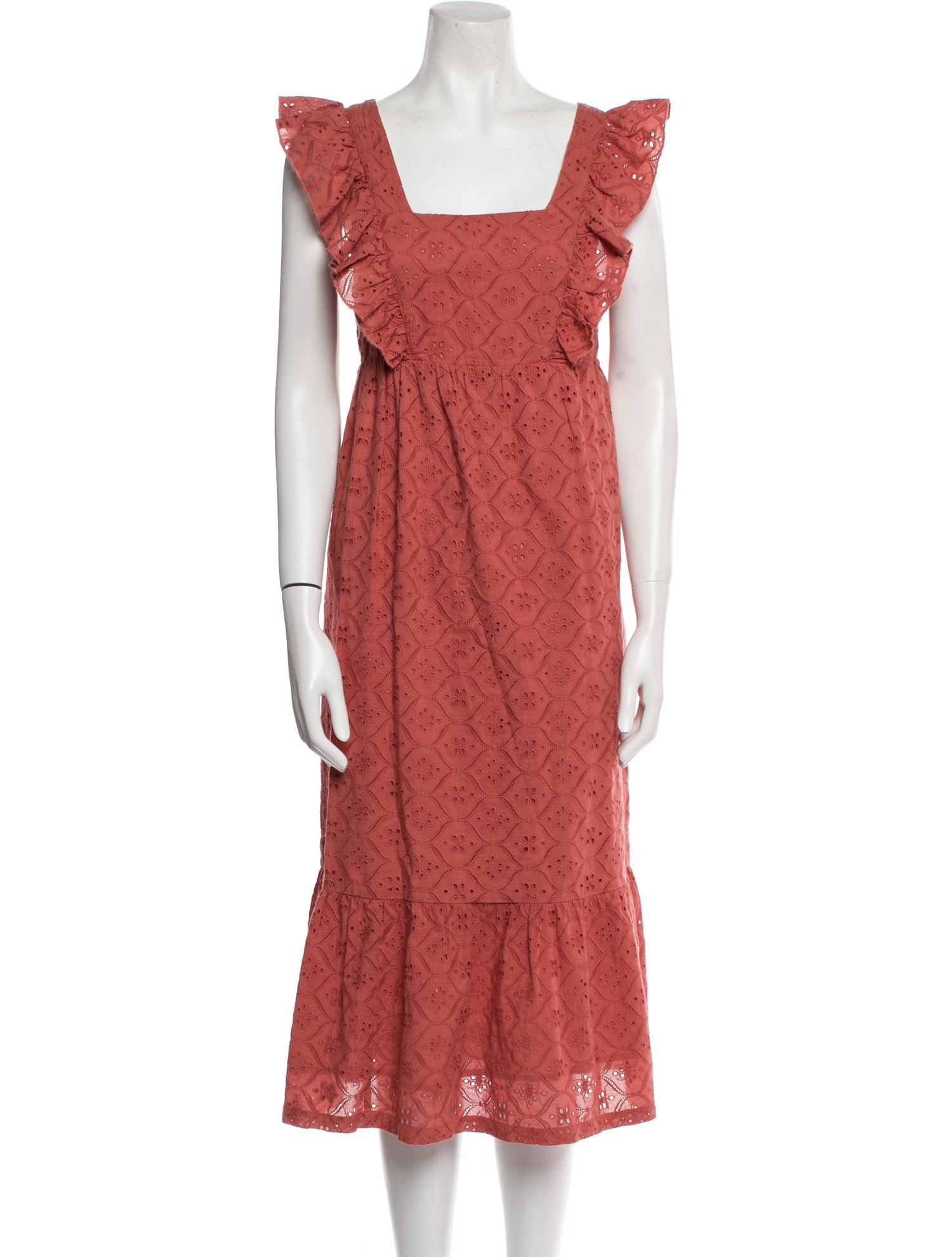 BA&SH Square Neckline Midi Length Dress