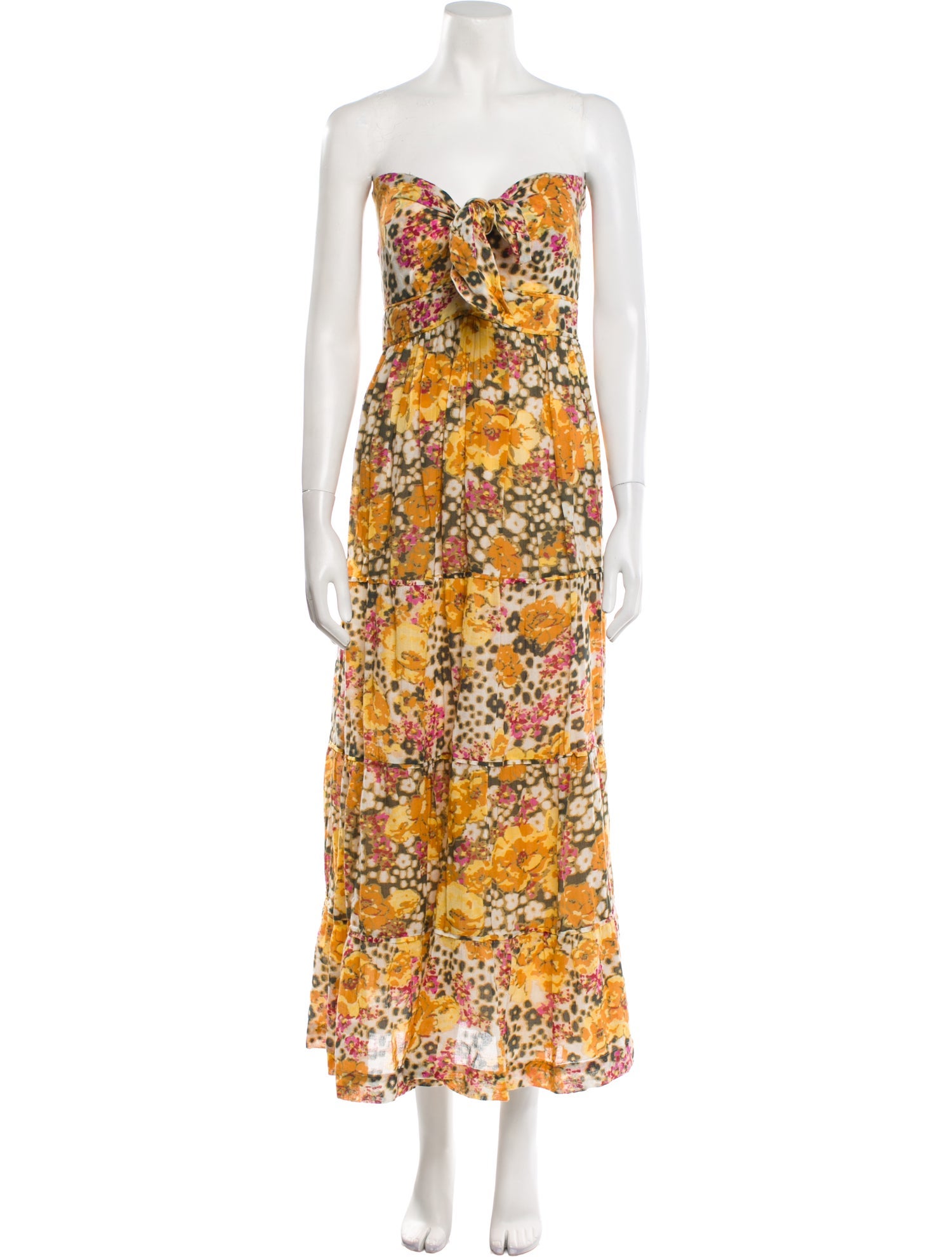 BA&SH Floral Print Long Dress