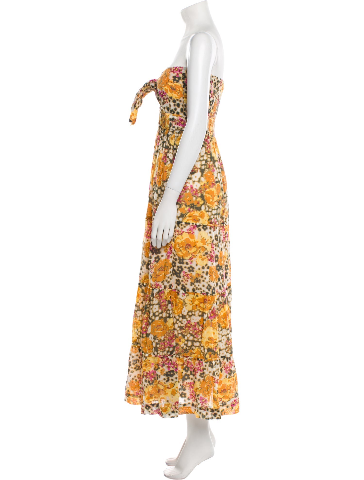 BA&SH Floral Print Long Dress