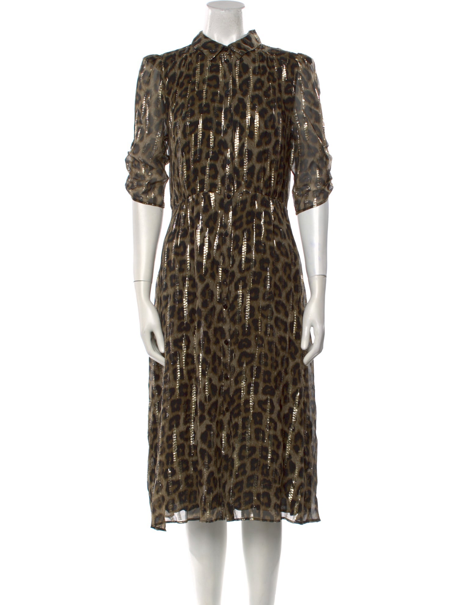 BA&SH Silk Midi Length Dress