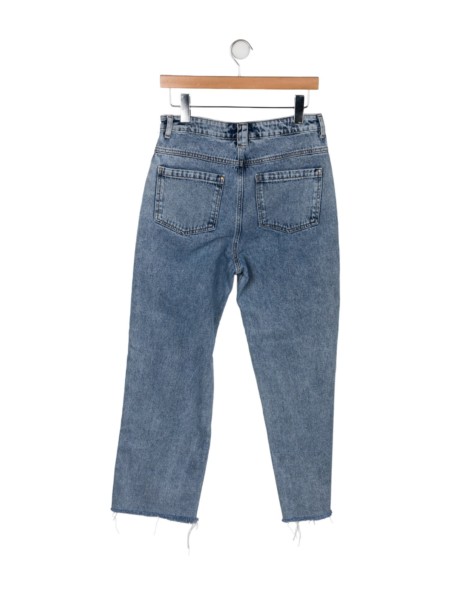 BA&SH High-Rise Straight Leg Jeans