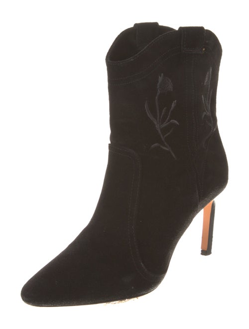 BA&SH Suede Embroidered Accent Western Boots