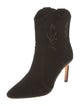 BA&SH Suede Embroidered Accent Western Boots
