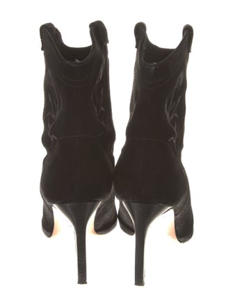 BA&SH Suede Embroidered Accent Western Boots