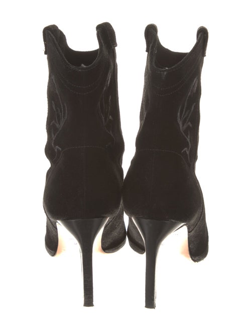 BA&SH Suede Embroidered Accent Western Boots