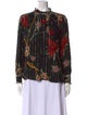 BA&SH Printed Mock Neck Blouse