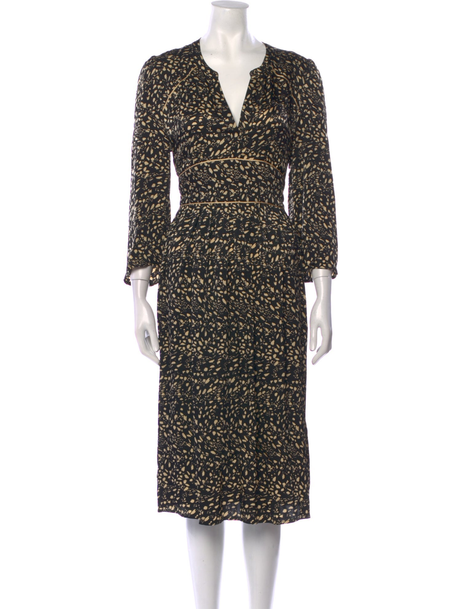 BA&SH Printed Midi Length Dress