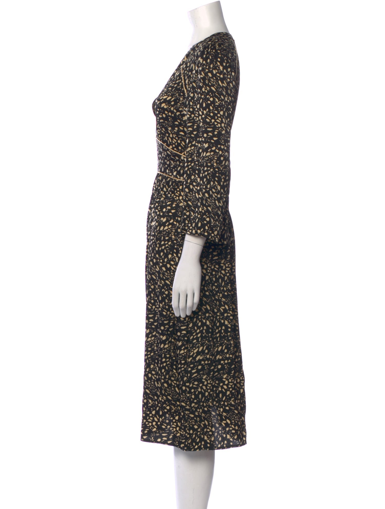 BA&SH Printed Midi Length Dress