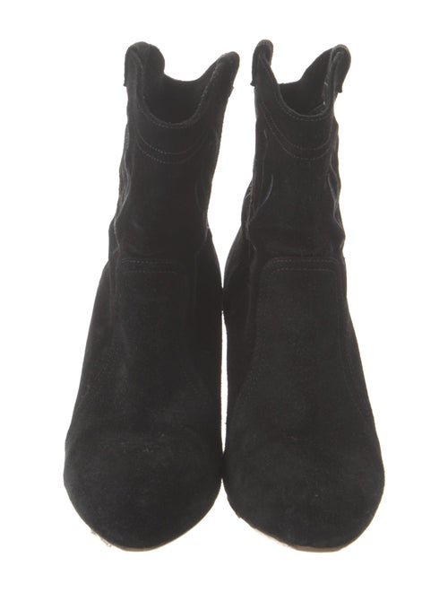 BA&SH Suede Embroidered Accent Western Boots