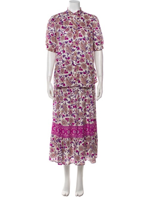 BA&SH Printed Ruffle Embellishment Skirt Set