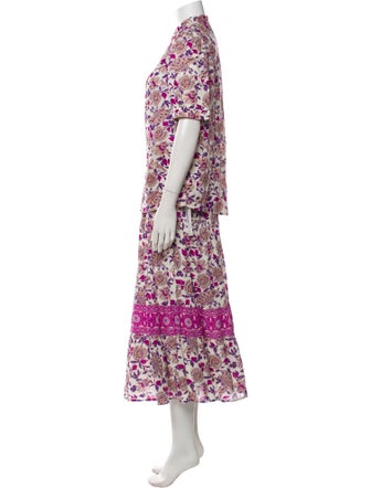 BA&SH Printed Ruffle Embellishment Skirt Set